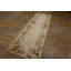Antique Wool Ivory Beige Cream White Hooked 1930s American Floral Rug