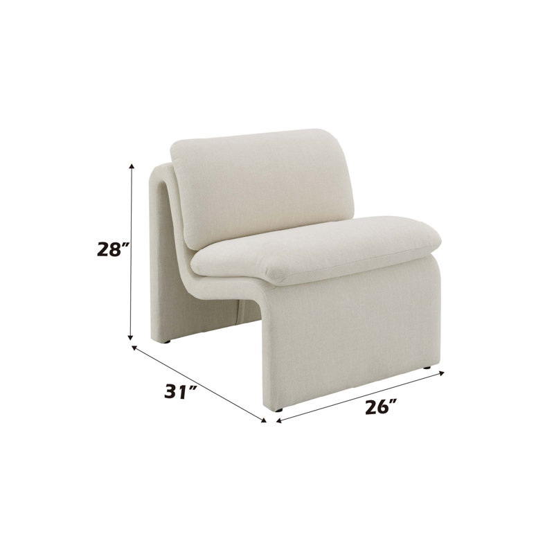 Chaise d'appoint innovante Elegance Jaeda, Beige