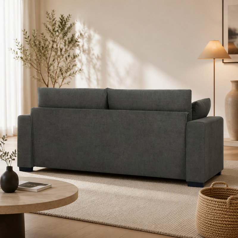 Upholstered Sofa with Toss Pillows