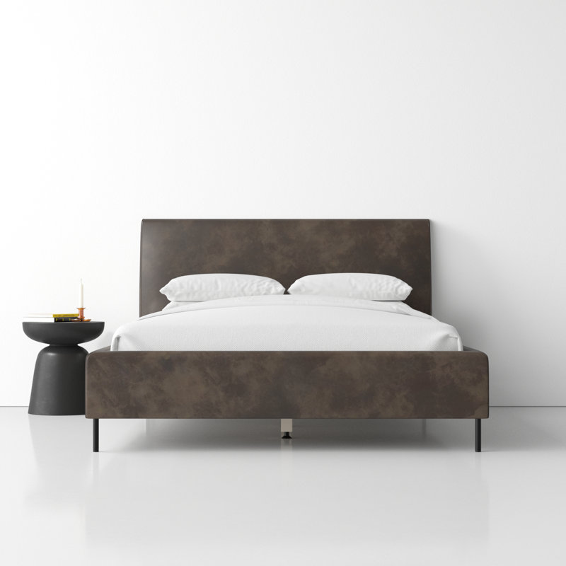 AllModern Naoma Vegan Leather Platform Bed & Reviews | Wayfair