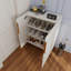 Buffet blanc moderne avec poignées dorées pour la cuisine, organisateur de mobilier de salle à manger