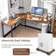 L-Shaped Metal Base Computer Desk