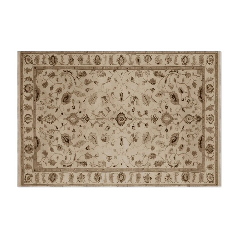 Tabriz Brown Indoor and Outdoor Area Rug, Rectangle 2' x 3'
