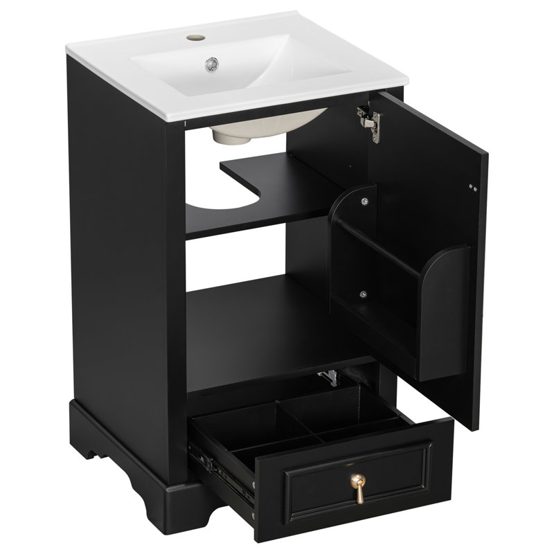 Meuble-lavabo 20 po avec lavabo en céramique
