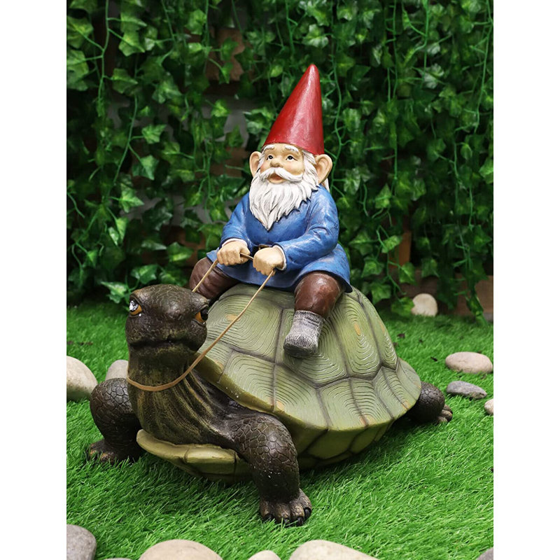 Figurine Glouster Old Mr Gnome sur une tortue géante
