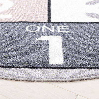 Tapis gris / rose Hawkesbury