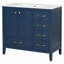 Meuble-lavabo 36 po avec lavabo, portes à fermeture douce, 4 tiroirs, structure en bois massif -115706051