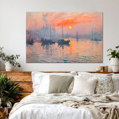 Art mural GETTATY Monet, art mural sur toile Monet, impressions murales de Claude Monet pour le salon ou la chambre à coucher, peinture sur toile impression paysage impressioniste 20 po x 30 po