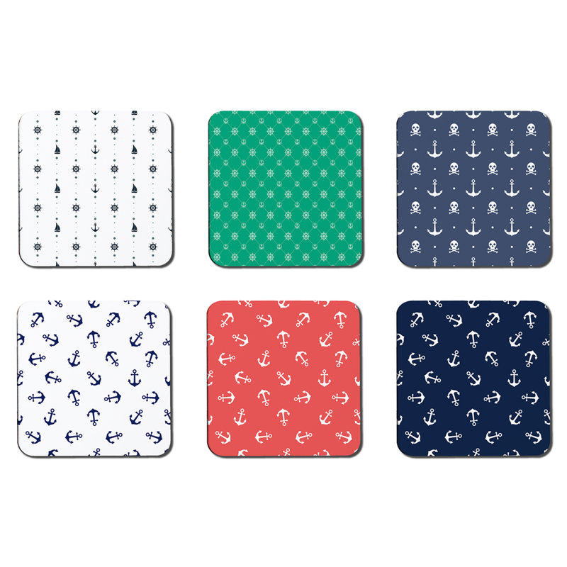 Square 6 Piece Coaster Set
