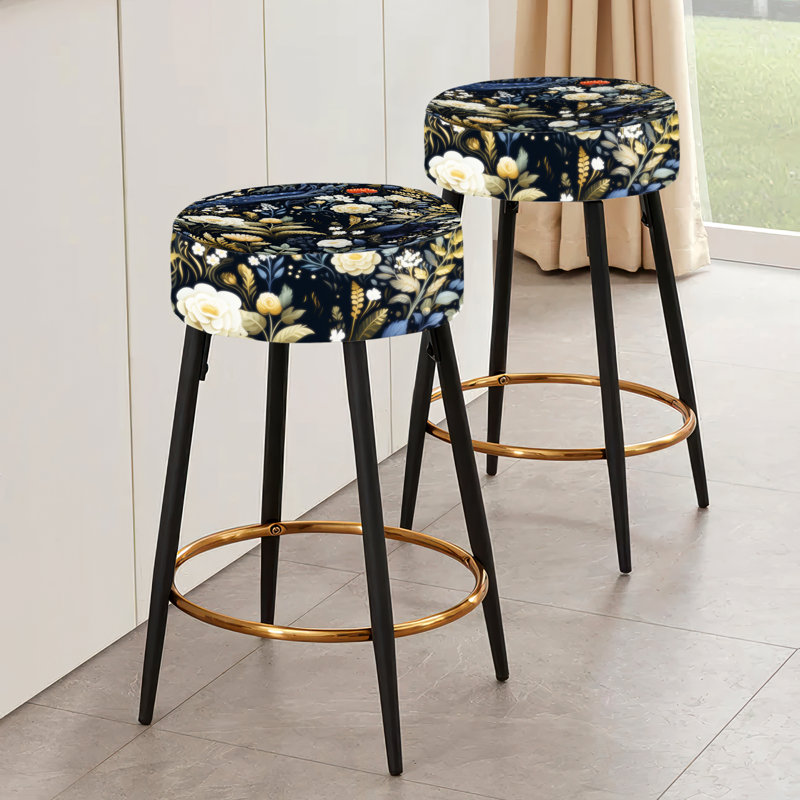 Ensemble de 2 tabourets de bar Enchanted Flowers