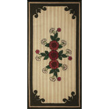Antique European Influenced Floral Pattern American Hooked Rug