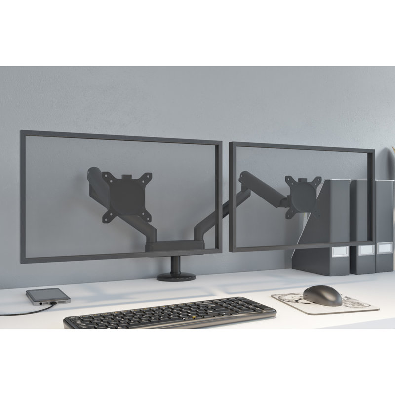 Bestar Multi-Screen Desktop Mount, Black