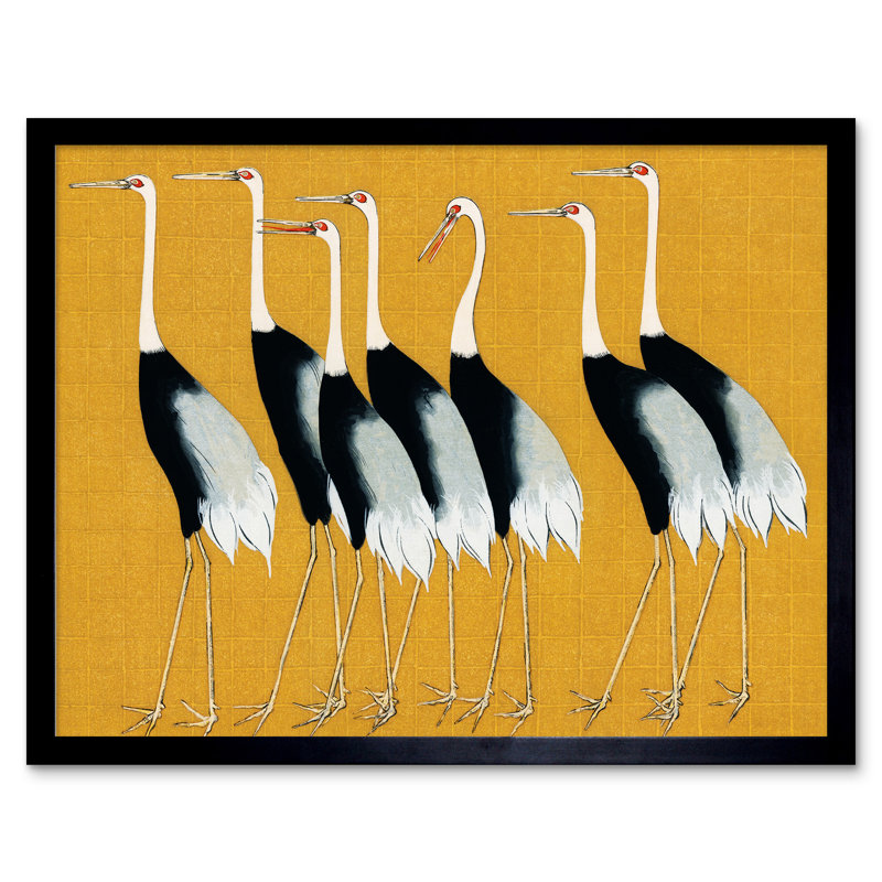 Herons Cranes Flock Birds Ogata Korin - Single Picture Frame Print