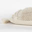 Coussin lombaire tressé à franges en macramé-101178597