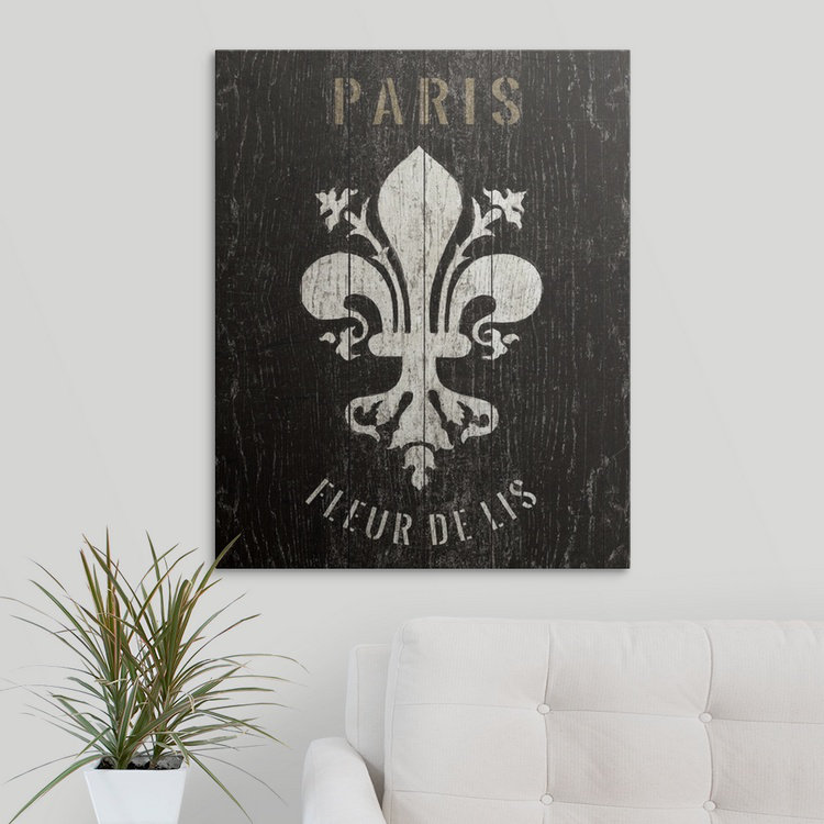 « reconditionné fleur de lis », impression, H 48 po x l 38 po x P 1,5 po, Toile