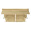 Console de la chambre à coucher 3 avec tablettes en stratifié naturel et base en métal pour structure d'organisation, rangement