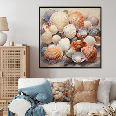 " Beige Clam Seashell Symphony III "
