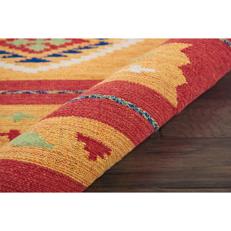 Tapis jaune bohémien Farrah, Rectangle 3 pi 6 po x 5 pi 6 po