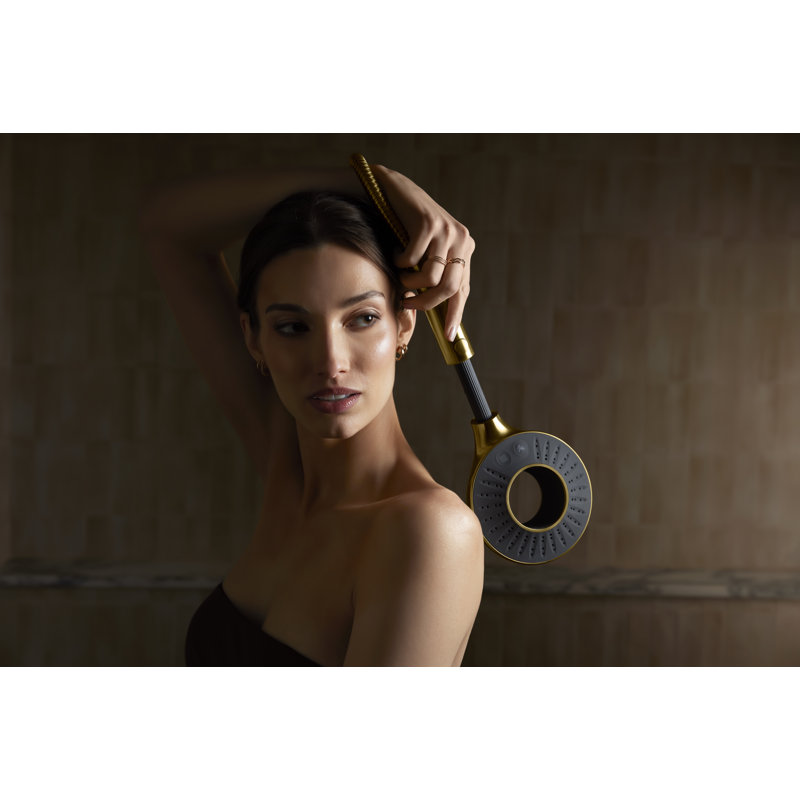 Spaviva Two-Function Handshower 2.5 GPM, Brushed Brass, 1.75 GPM