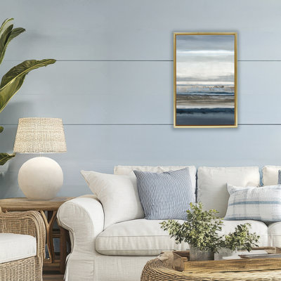 Shoreline Echoes Abstraction Floating Frame, design by Hannah Dawson