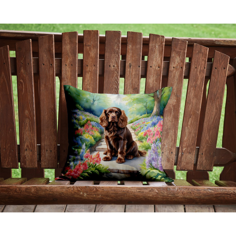Coussin décoratif intérieur / extérieur Spring Path, H 14 po x l 14 po