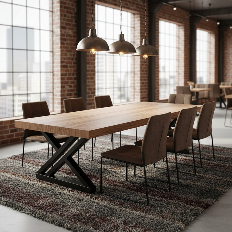 Dameron de style industriel, 29.53"H x 78.74"L x 35.43"W