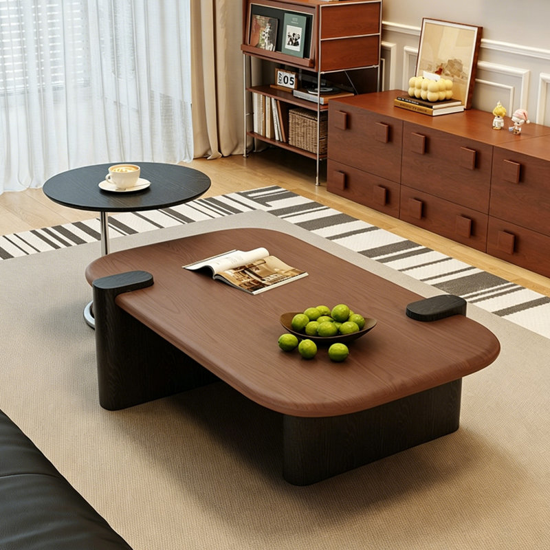 Table basse moderne de style médiéval, H 13,8 po x l 47,2 po x P 27,6 po