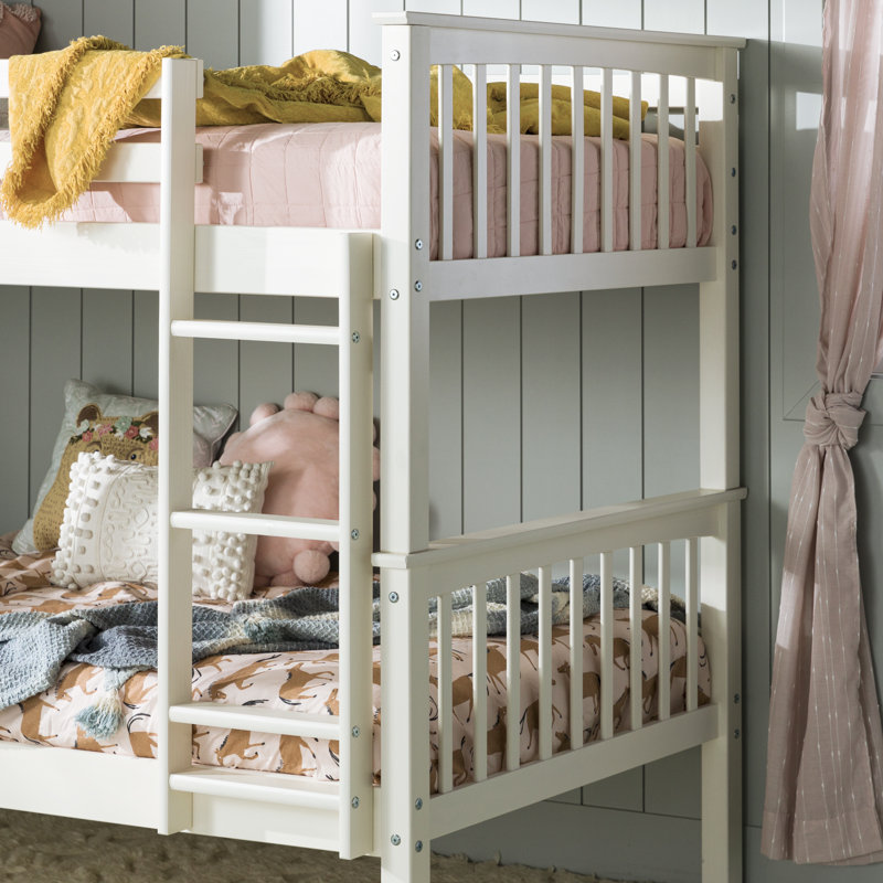 Brinna Kids Twin Over Twin Bunk Bed, Off White