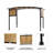 12 pi. L 9 pi. D Pergola en acier avec auvent-92280701