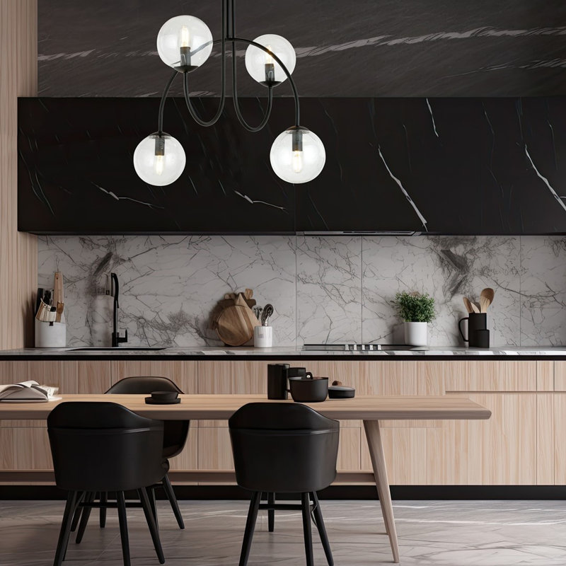 Averell 4 - Light Sphere Chandelier, Transparent