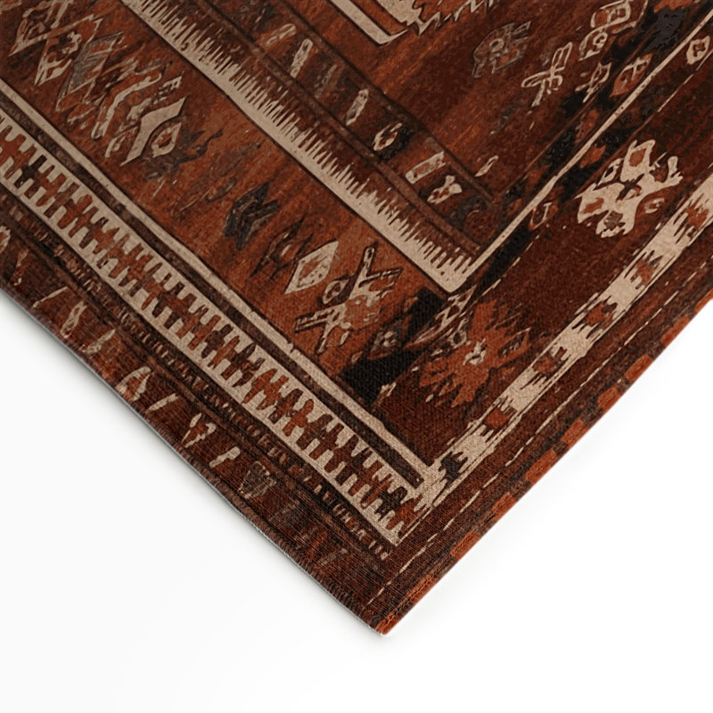 Tapis turc intérieur et extérieur brun, Rectangle 5 pi x 7 pi