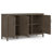 Ela 60"W Solid Wood Transitional Wide Buffet Cabinet with X-Panel Doors and Adjustable Shelves
