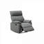 Fauteuil inclinable à dossier haut en toile de jute grise pour une sensation luxueuse de tissu contemporain avec accoudoirs rembourrés