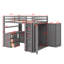 Loft Bed With Drawers,Desk,And Wardrobe-106491189