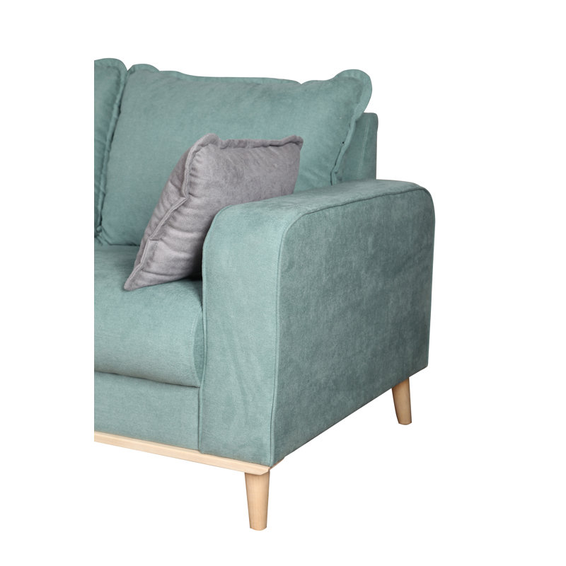 4 Seater Corner Sofa , Peppermint green, Left