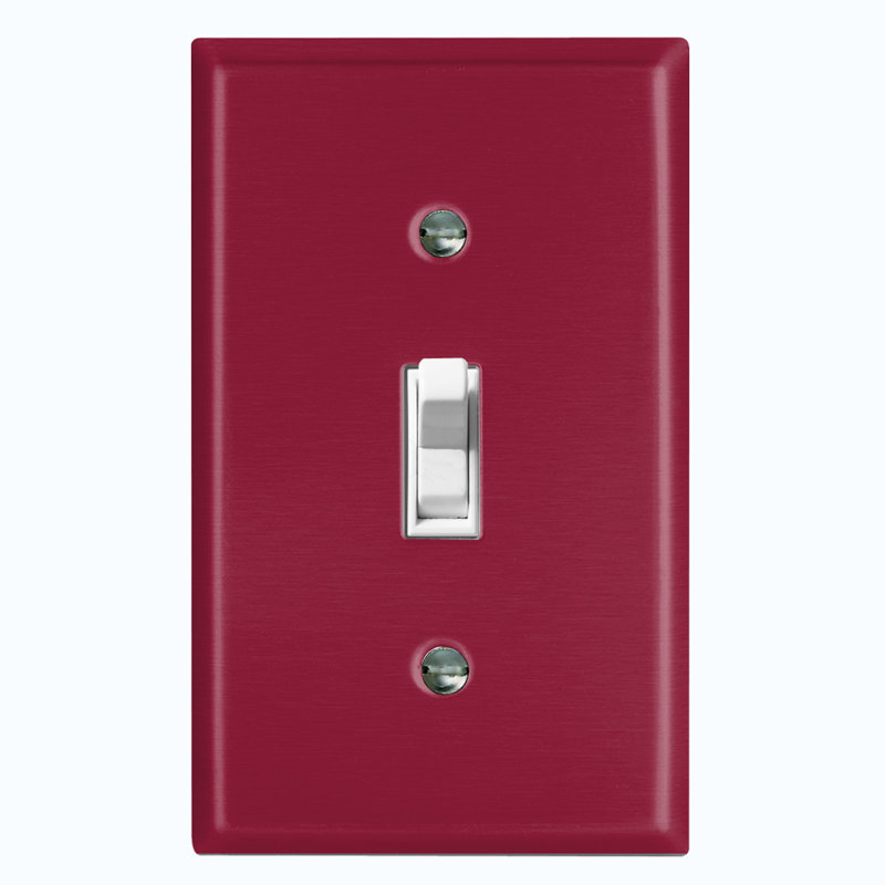 Plaque d'interrupteur en métal (brun cannelle - bascule simple), Dark Red