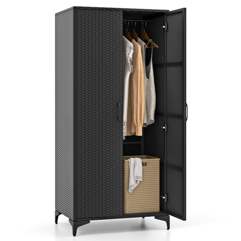 Ovalle Wicker Wardrobe