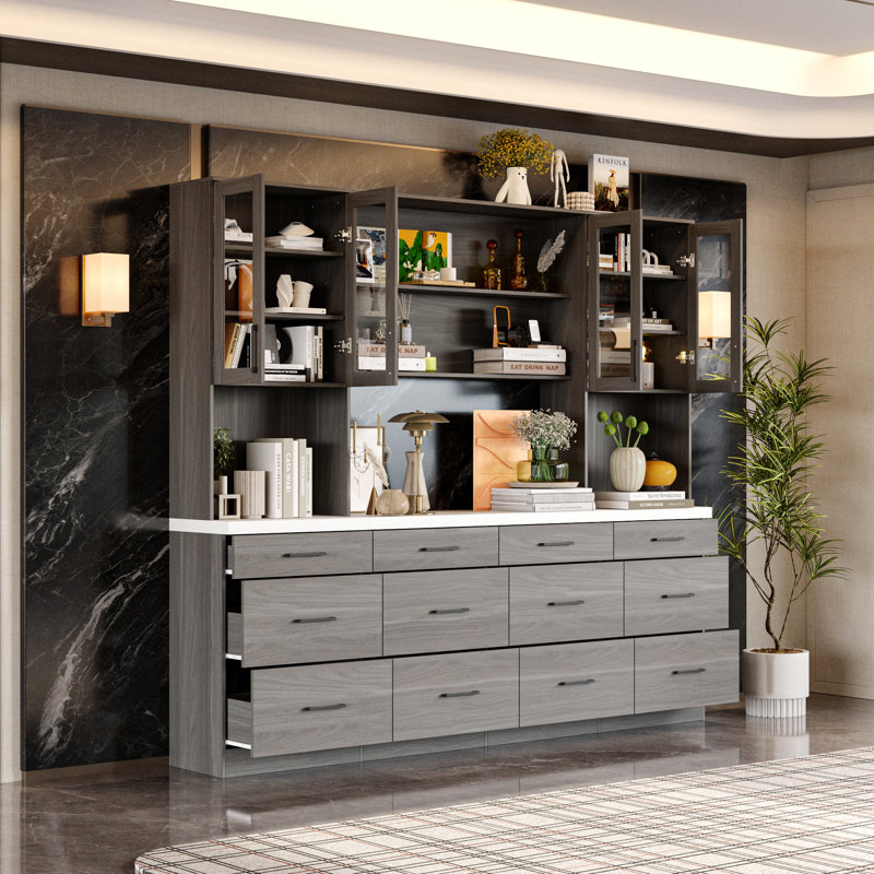 Large Cabinet With Strong Storage, Gray