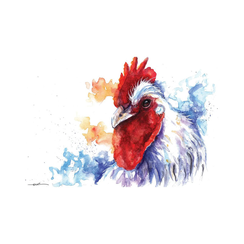 Cock-a-Doodle-Doo 1 Piece Wrapped Canvas Wall Art, 101.6 cm H x 66.04 cm W x 3.175 cm D