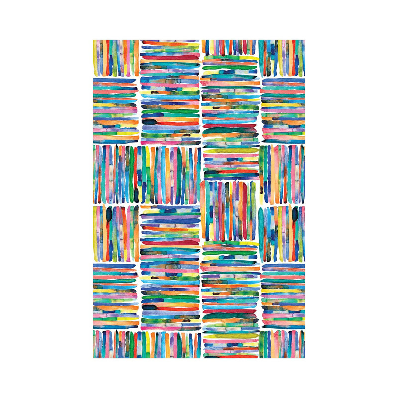 Watercolour Colourful Handpainted Stripes - Wrapped Canvas Art Prints - Wrapped Canvas Gallery-Wrapped Canvas Giclée