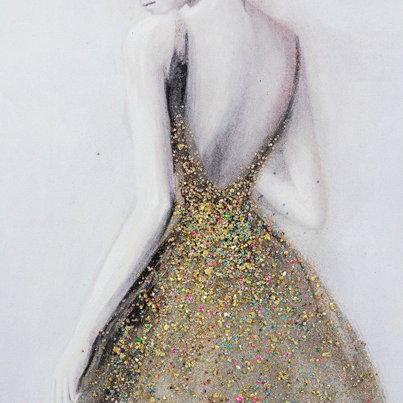 Figurine féminine, art mural