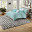 Ensembles de literie contemporains turquoise et argent, tissu en polyester hypoallergénique pour le confort de la maison