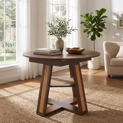 Tables de salle à manger extensibles en noyer avec rangement