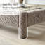 Lit plateforme tapissier avec pieds à colonnes épaisses, structure robuste sans bruit, assemblage facile, aucun sommier tapissier requis-998004048-998004049