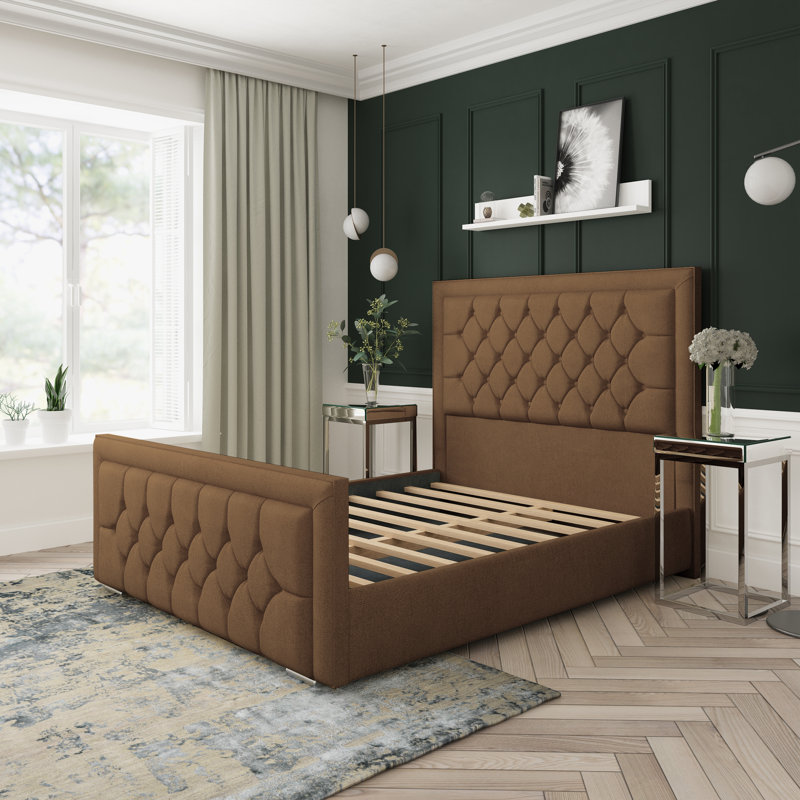 Upholstered Bed, Small Single (2'6), Truffle