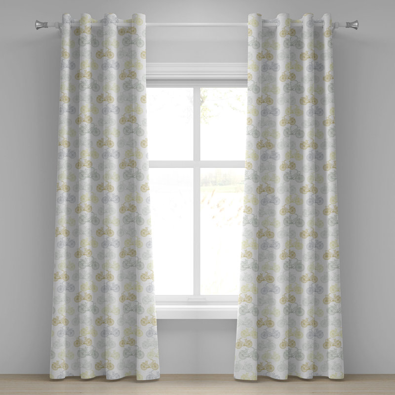 Rideau à œillets décoratif à 2 panneaux pour fenêtre Latitude Run®, 50 po, bleu cadet, L 50 po x L 108 po