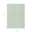 Tapis intérieur / extérieur géométrique lavable vert menthe et ivoire 9 pi x 12 pi