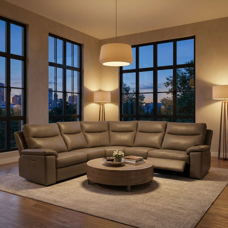5 Seater Corner Sofa, Taupe