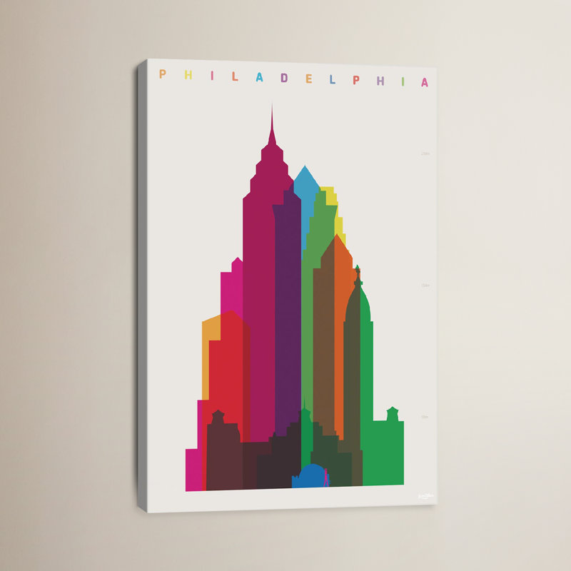 « philadelphia » par yoni alter, reproduction d’art sur toile tendue, H 40 po x l 26 po x P 1,5 po