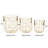 Metal Decorative and Functional Gold Storage Basket with Faux Leather Handles Set-69986389